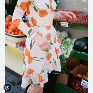 Ganni 🧡 Tilden Mesh Wrap Dress